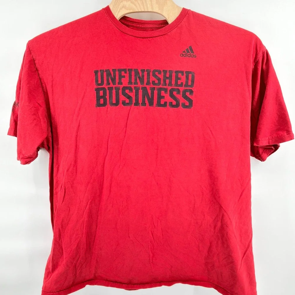 Adidas Graphic Tee Mens 3X Red Unfinished Business 2012-2013 Cotton Shirt